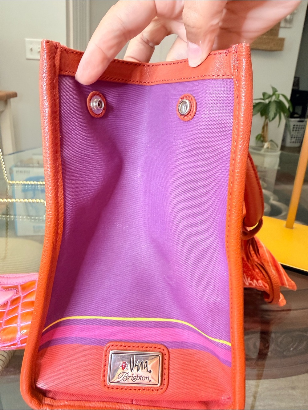Brighton and Vera Collab Floral Canvas Tote Bag with scarf and coin pouch set - Picture 7 of 9